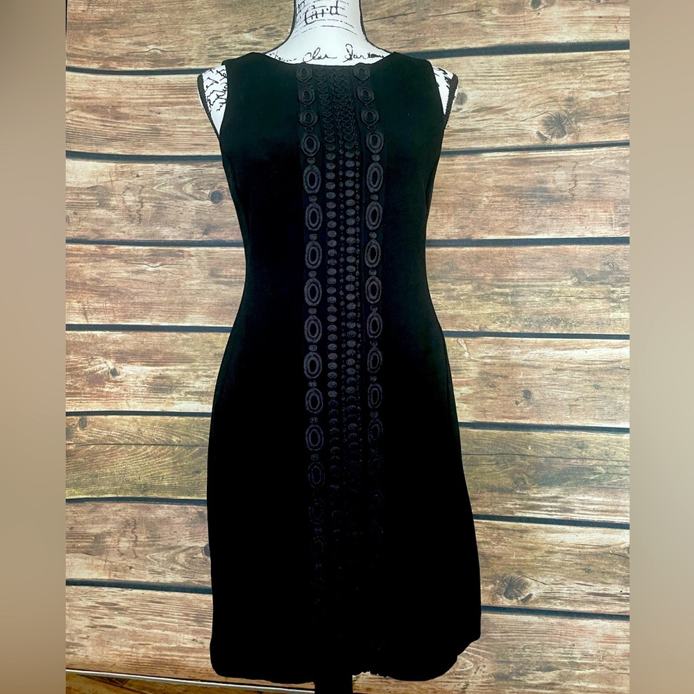 Ann Taylor Black Sleeveless Wool Dress